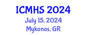 International Conference on Medical and Health Sciences (ICMHS) July 15, 2024 - Mykonos, Greece