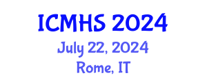 International Conference on Medical and Health Sciences (ICMHS) July 22, 2024 - Rome, Italy