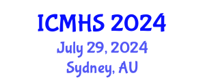 International Conference on Medical and Health Sciences (ICMHS) July 29, 2024 - Sydney, Australia