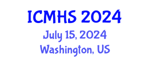 International Conference on Medical and Health Sciences (ICMHS) July 15, 2024 - Washington, United States