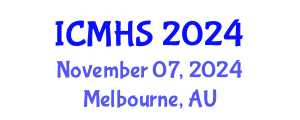 International Conference on Medical and Health Sciences (ICMHS) November 07, 2024 - Melbourne, Australia