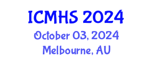 International Conference on Medical and Health Sciences (ICMHS) October 03, 2024 - Melbourne, Australia