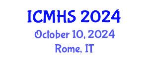 International Conference on Medical and Health Sciences (ICMHS) October 10, 2024 - Rome, Italy