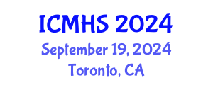 International Conference on Medical and Health Sciences (ICMHS) September 19, 2024 - Toronto, Canada