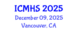 International Conference on Medical and Health Sciences (ICMHS) December 09, 2025 - Vancouver, Canada