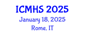 International Conference on Medical and Health Sciences (ICMHS) January 18, 2025 - Rome, Italy