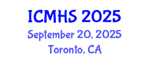 International Conference on Medical and Health Sciences (ICMHS) September 20, 2025 - Toronto, Canada