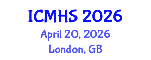 International Conference on Medical and Health Sciences (ICMHS) April 20, 2026 - London, United Kingdom International Conference on Medical and Health Sciences (ICMHS) April 20, 2026 - London, United Kingdom