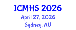 International Conference on Medical and Health Sciences (ICMHS) April 27, 2026 - Sydney, Australia International Conference on Medical and Health Sciences (ICMHS) April 27, 2026 - Sydney, Australia