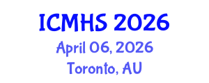 International Conference on Medical and Health Sciences (ICMHS) April 06, 2026 - Toronto, Australia International Conference on Medical and Health Sciences (ICMHS) April 06, 2026 - Toronto, Australia