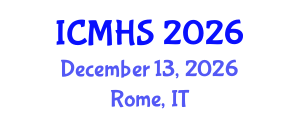 International Conference on Medical and Health Sciences (ICMHS) December 13, 2026 - Rome, Italy International Conference on Medical and Health Sciences (ICMHS) December 13, 2026 - Rome, Italy
