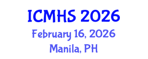 International Conference on Medical and Health Sciences (ICMHS) February 16, 2026 - Manila, Philippines International Conference on Medical and Health Sciences (ICMHS) February 16, 2026 - Manila, Philippines