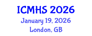 International Conference on Medical and Health Sciences (ICMHS) January 19, 2026 - London, United Kingdom International Conference on Medical and Health Sciences (ICMHS) January 19, 2026 - London, United Kingdom