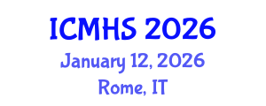 International Conference on Medical and Health Sciences (ICMHS) January 12, 2026 - Rome, Italy International Conference on Medical and Health Sciences (ICMHS) January 12, 2026 - Rome, Italy