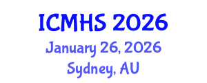 International Conference on Medical and Health Sciences (ICMHS) January 26, 2026 - Sydney, Australia International Conference on Medical and Health Sciences (ICMHS) January 26, 2026 - Sydney, Australia