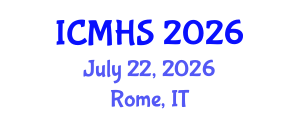International Conference on Medical and Health Sciences (ICMHS) July 22, 2026 - Rome, Italy International Conference on Medical and Health Sciences (ICMHS) July 22, 2026 - Rome, Italy