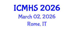 International Conference on Medical and Health Sciences (ICMHS) March 02, 2026 - Rome, Italy International Conference on Medical and Health Sciences (ICMHS) March 02, 2026 - Rome, Italy