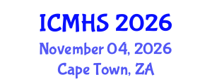 International Conference on Medical and Health Sciences (ICMHS) November 04, 2026 - Cape Town, South Africa International Conference on Medical and Health Sciences (ICMHS) November 04, 2026 - Cape Town, South Africa