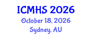 International Conference on Medical and Health Sciences (ICMHS) October 18, 2026 - Sydney, Australia International Conference on Medical and Health Sciences (ICMHS) October 18, 2026 - Sydney, Australia