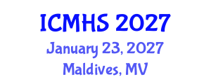 International Conference on Medical and Health Sciences (ICMHS) January 23, 2027 - Maldives, Maldives International Conference on Medical and Health Sciences (ICMHS) January 23, 2027 - Maldives, Maldives