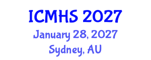 International Conference on Medical and Health Sciences (ICMHS) January 28, 2027 - Sydney, Australia International Conference on Medical and Health Sciences (ICMHS) January 28, 2027 - Sydney, Australia