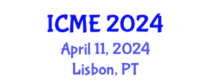 International Conference on Medical Engineering (ICME) April 11, 2024 - Lisbon, Portugal