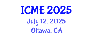 International Conference on Medical Engineering (ICME) July 12, 2025 - Ottawa, Canada