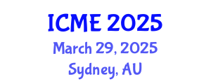 International Conference on Medical Engineering (ICME) March 29, 2025 - Sydney, Australia