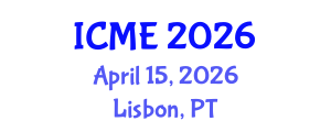 International Conference on Medical Engineering (ICME) April 15, 2026 - Lisbon, Portugal