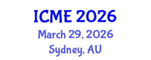 International Conference on Medical Engineering (ICME) March 29, 2026 - Sydney, Australia