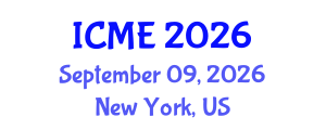 International Conference on Medical Engineering (ICME) September 09, 2026 - New York, United States International Conference on Medical Engineering (ICME) September 09, 2026 - New York, United States