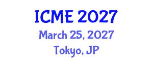 International Conference on Medical Engineering (ICME) March 25, 2027 - Tokyo, Japan International Conference on Medical Engineering (ICME) March 25, 2027 - Tokyo, Japan