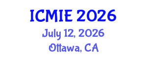 International Conference on Medical Informatics and Engineering (ICMIE) July 12, 2026 - Ottawa, Canada