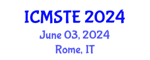 International Conference on Medical Science, Technology and Engineering (ICMSTE) June 03, 2024 - Rome, Italy