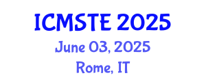 International Conference on Medical Science, Technology and Engineering (ICMSTE) June 03, 2025 - Rome, Italy