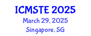 International Conference on Medical Science, Technology and Engineering (ICMSTE) March 29, 2025 - Singapore, Singapore