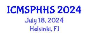 International Conference on Medical Sociology, Public Health and Health System (ICMSPHHS) July 18, 2024 - Helsinki, Finland