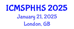 International Conference on Medical Sociology, Public Health and Health System (ICMSPHHS) January 21, 2025 - London, United Kingdom