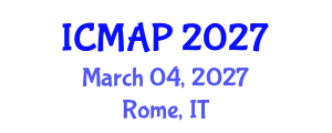 International Conference on Medicinal and Aromatic Plants (ICMAP) March 04, 2027 - Rome, Italy International Conference on Medicinal and Aromatic Plants (ICMAP) March 04, 2027 - Rome, Italy