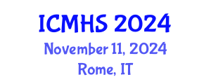 International Conference on Medicine and Health Sciences (ICMHS) November 11, 2024 - Rome, Italy