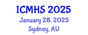 International Conference on Medicine and Health Sciences (ICMHS) January 28, 2025 - Sydney, Australia