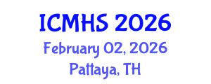 International Conference on Medicine and Health Sciences (ICMHS) February 02, 2026 - Pattaya, Thailand International Conference on Medicine and Health Sciences (ICMHS) February 02, 2026 - Pattaya, Thailand