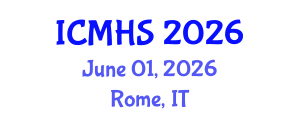 International Conference on Medicine and Health Sciences (ICMHS) June 01, 2026 - Rome, Italy International Conference on Medicine and Health Sciences (ICMHS) June 01, 2026 - Rome, Italy