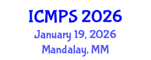 International Conference on Medicine and Pharmacological Sciences (ICMPS) January 19, 2026 - Mandalay, Myanmar International Conference on Medicine and Pharmacological Sciences (ICMPS) January 19, 2026 - Mandalay, Myanmar