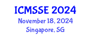 International Conference on Medicine and Science in Sports and Exercise (ICMSSE) November 18, 2024 - Singapore, Singapore