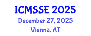 International Conference on Medicine and Science in Sports and Exercise (ICMSSE) December 27, 2025 - Vienna, Austria