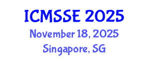 International Conference on Medicine and Science in Sports and Exercise (ICMSSE) November 18, 2025 - Singapore, Singapore