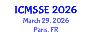 International Conference on Medicine and Science in Sports and Exercise (ICMSSE) March 29, 2026 - Paris, France