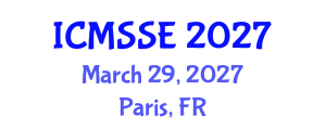 International Conference on Medicine and Science in Sports and Exercise (ICMSSE) March 29, 2027 - Paris, France