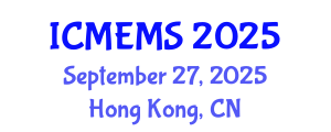 International Conference on MEMS (ICMEMS) September 27, 2025 - Hong Kong, China